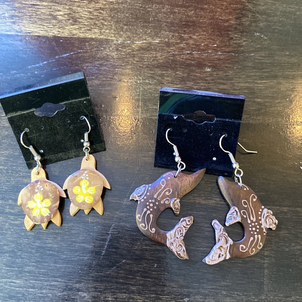 NWT wooden earrings